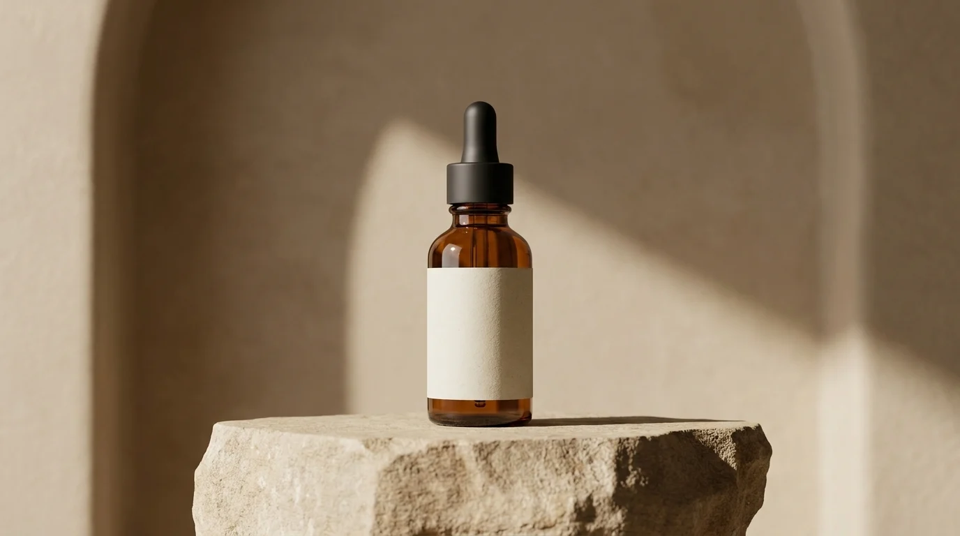 AI arka plan stüdyosu serum kampanya sahnesi